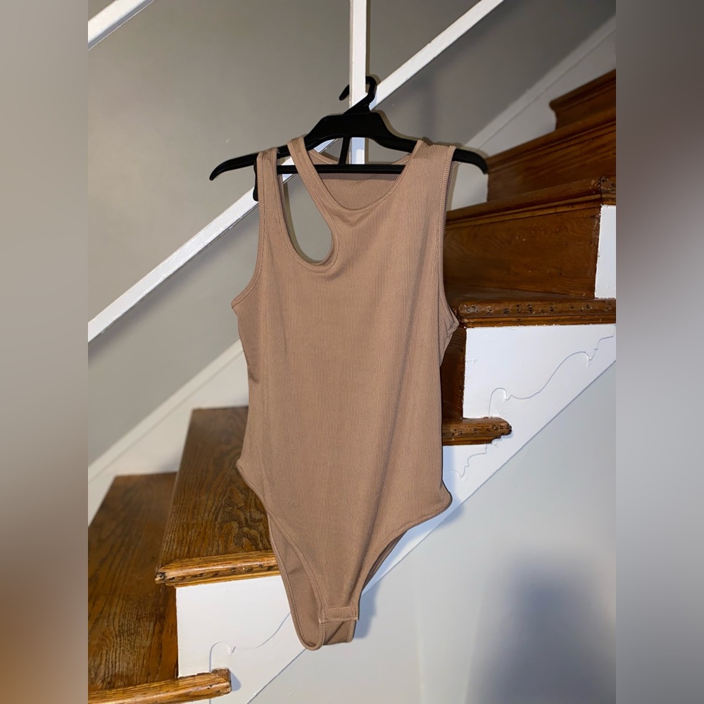 Tan Sleeveless Bodysuit Size XL